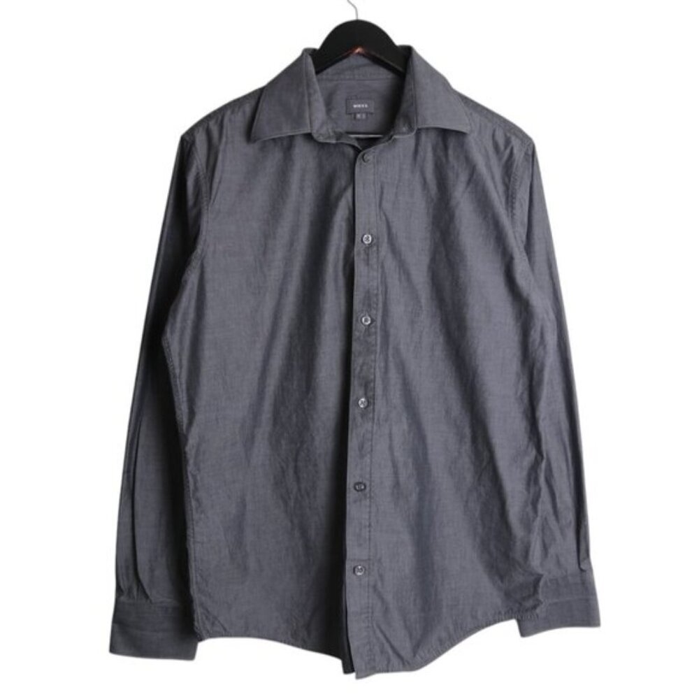 Vintage Mexx Men's Button Down Long Sleeve Shirt Charcoal Gray Size Large